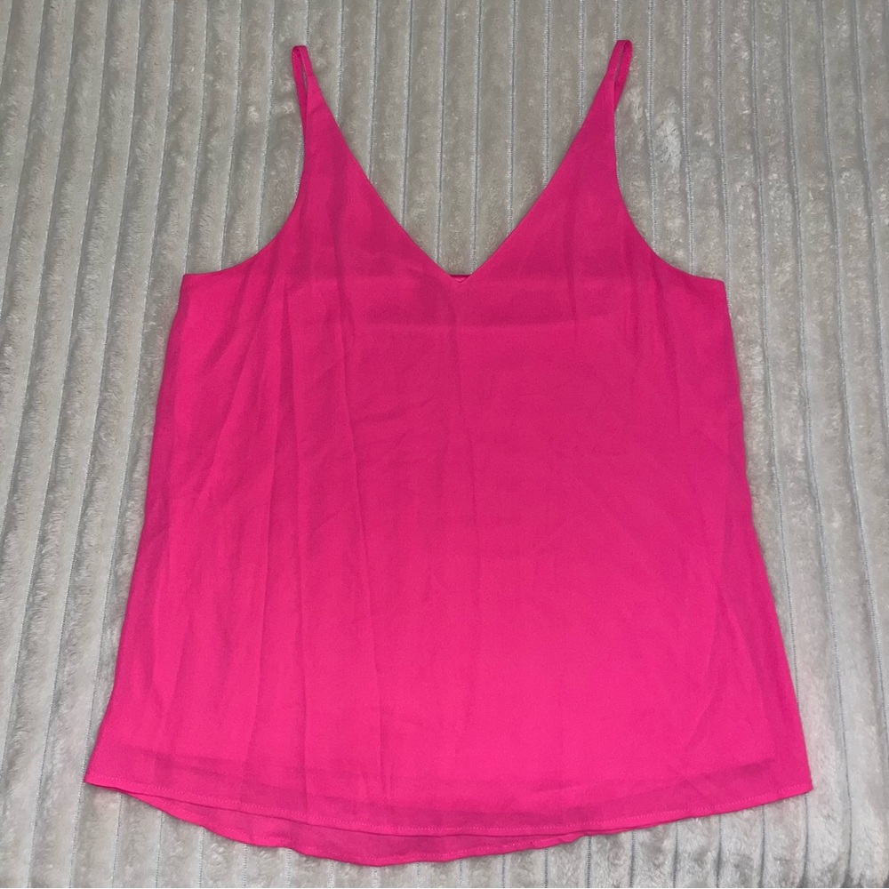 Express Women's Hot Pink Thin Strap V-neck Cami • Medium